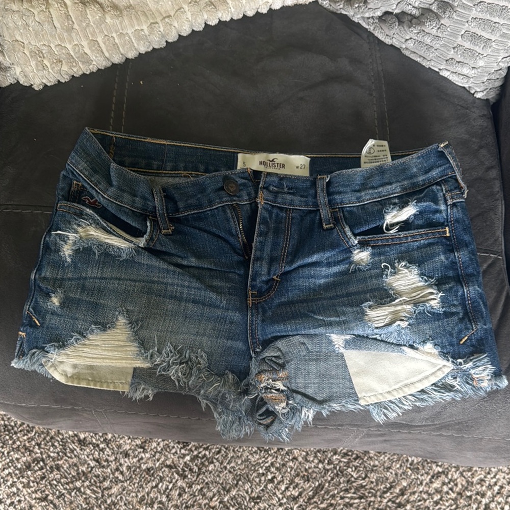 Distressed Denim Shorts